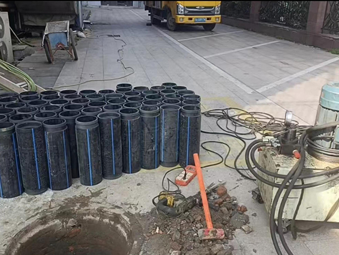 海州PE置换管厂家 DN315置换管 非开挖管短管置换